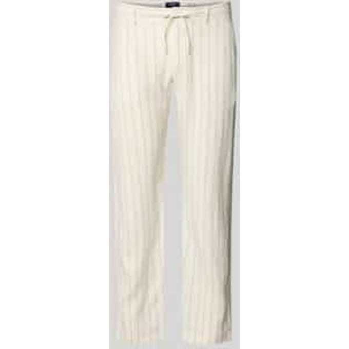 regular fit broek van mix van linnen en viscose