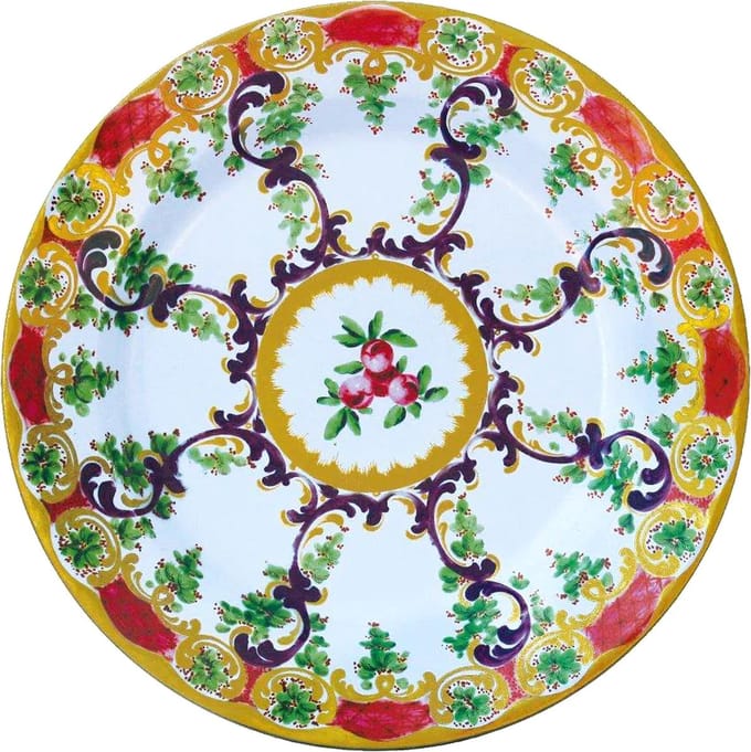 Bord metaal Worcester Wijnstok & Bessen Ø26cm