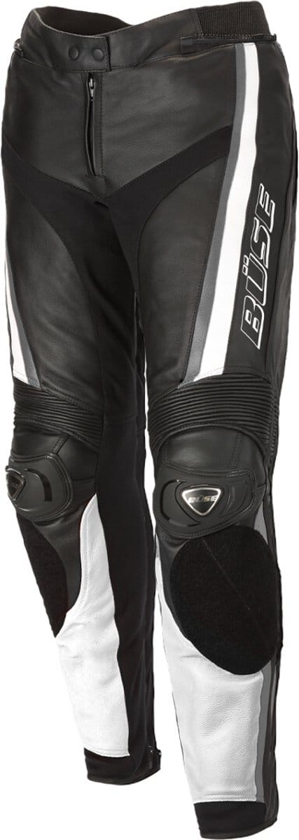 Büse Mille Dames Zwart Wit Leren Broek - Broek