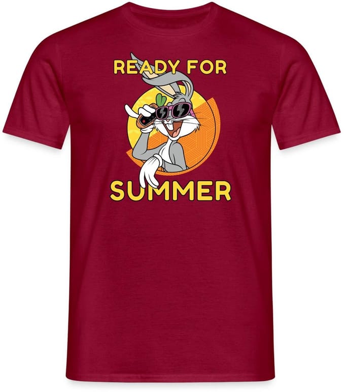 Looney Tunes Bugs Bunny Ready For Summer T-Shirt Heren