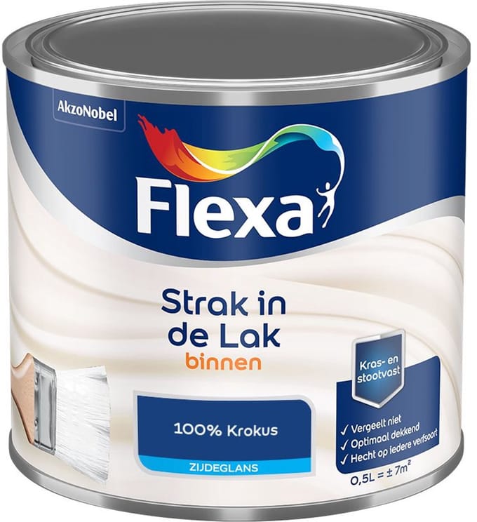 Flexa - Strak In De Lak Binnenlak Zijdeglans - 100% Krokus - Mengverf - 500 Ml