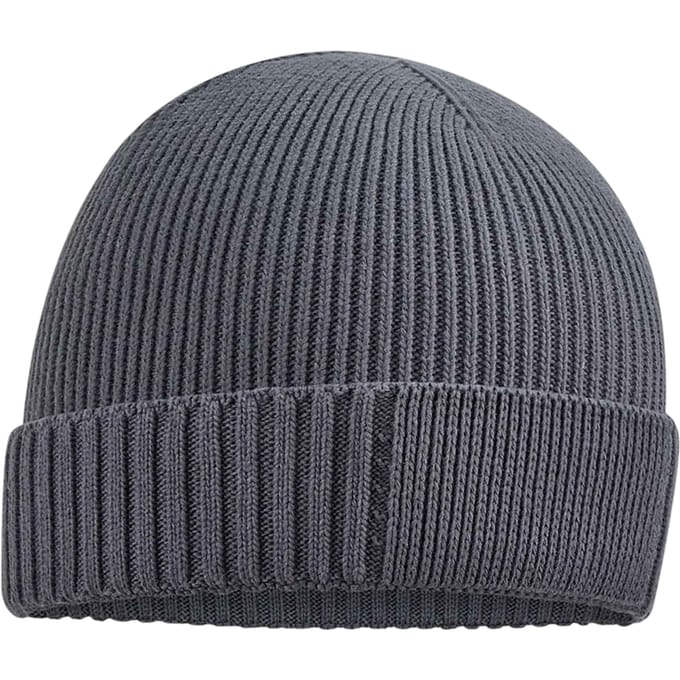 Beechfield Organic Cotton Engineered Patch muts (Grafietgrijs)