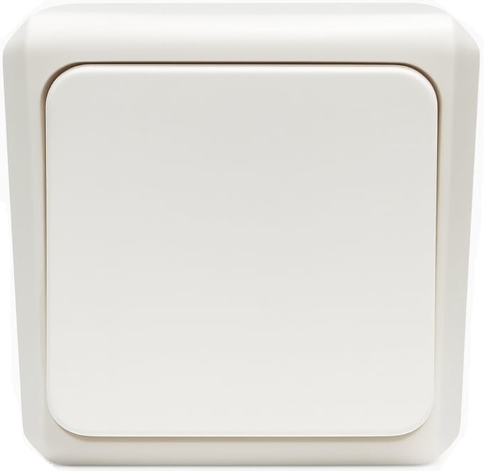 Plieger Lichtschakelaar Opbouw Wit - Enkel - Kema Keur