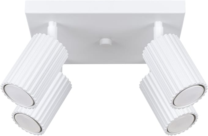 Lumilo AMBER - Reflektor - 4 GU10 - Wit Aluminium