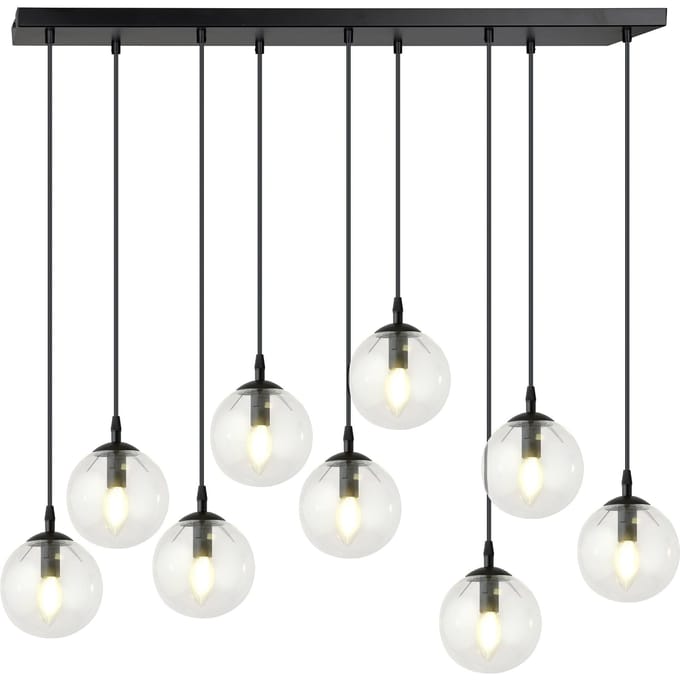 Glazen hanglamp eetkamer Cosmo 9-lichts | NADUVI Collection