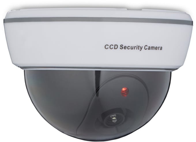 3x dummy dome camera - nepcamera - knipperende led - binnen & buiten - wit