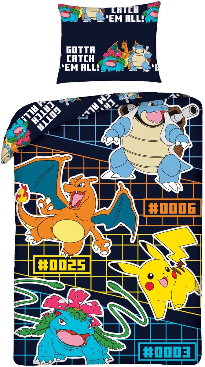 pokemon charizard Dekbedovertrek 140 x 200 cm (70 x 90 cm) polyester