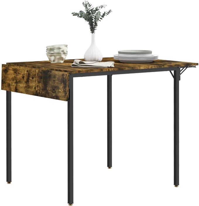 HOMCOM-Opklapbare eettafel-MDF-120x79x79cm-Marron
