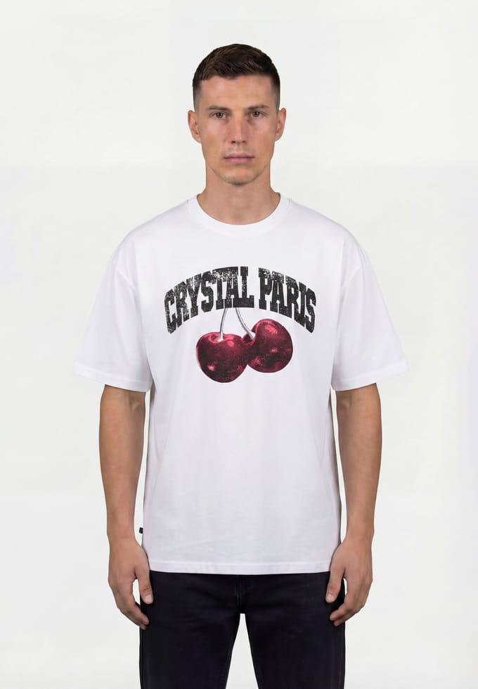 Crystal Paris Oversized T-shirt Cherry