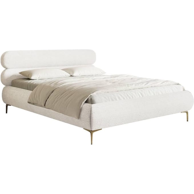 Bedframe Comella 180 x 200 cm ribstof | NADUVI Collection