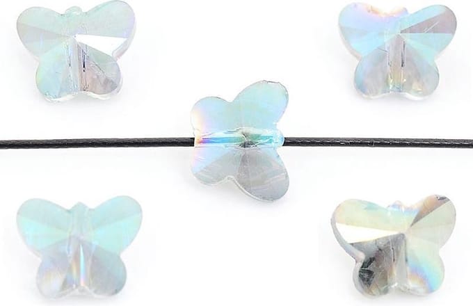 kristal vlinder facet geslepen 10x8x6mm Vitrail light