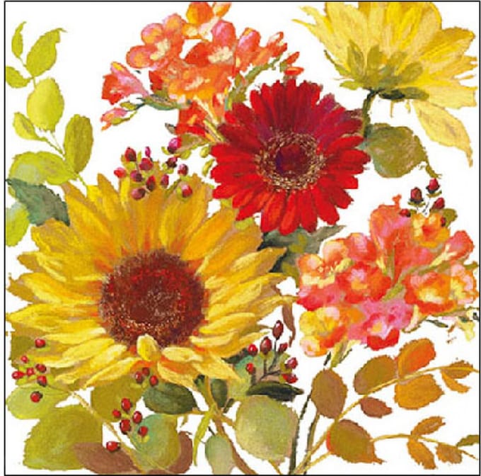 Ambiente - servetten - 25 x 25 cm - Sunny Flowers