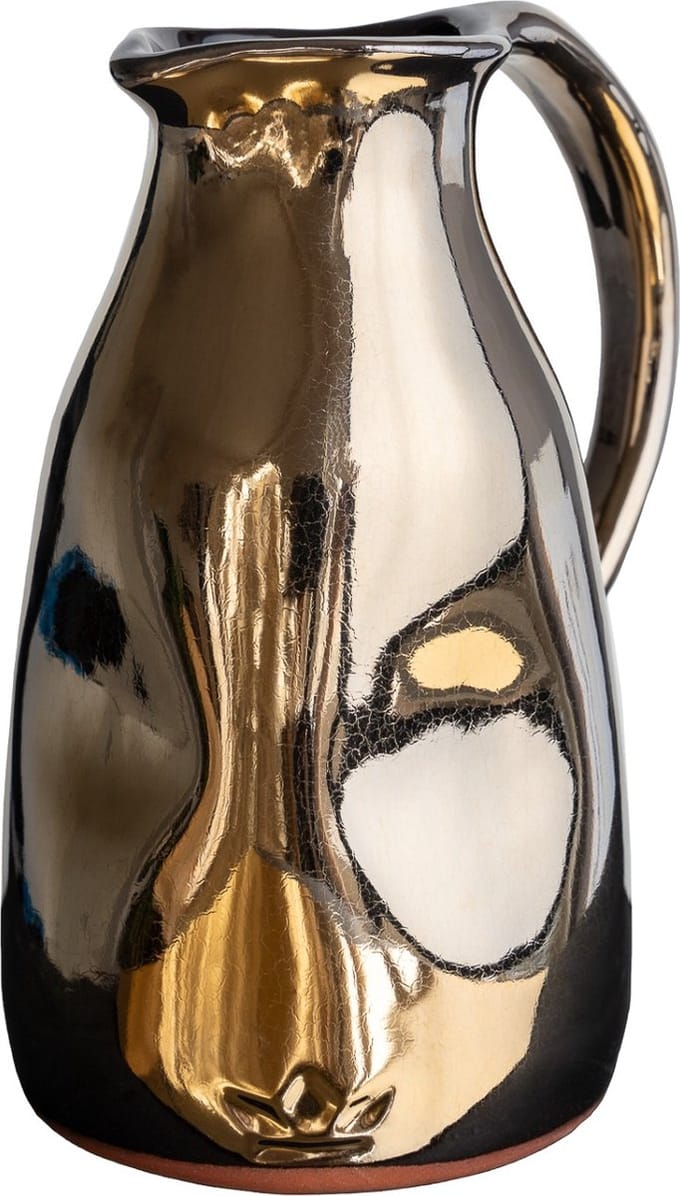 Dutchdeluxes - Luxe - Handgemaakt - Karaf - Aardewerk - Medium 0.75L - Platinum Goud