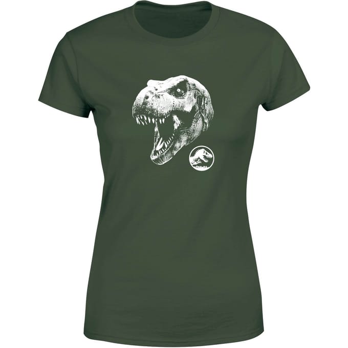 Jurassic Park T Rex Women's T-Shirt - Green - S