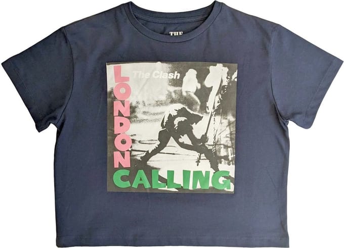 The Clash - London Calling Crop top - L - Blauw