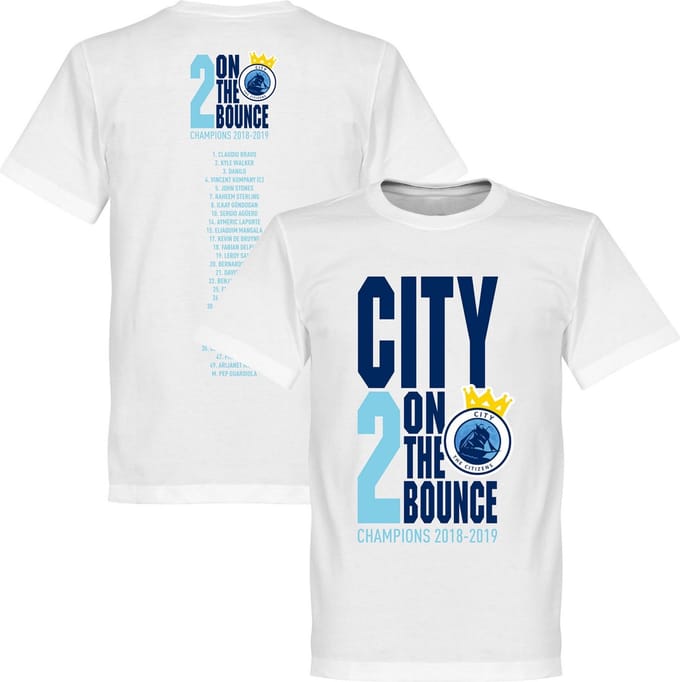 City 2 on the Bounce Champions Squad T-Shirt - Wit - M
