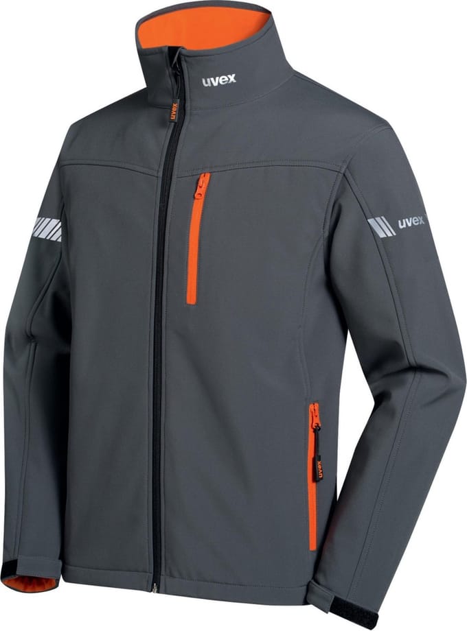 Uvex Softshelljas Metin grijs, oranje, antracietit (98826)