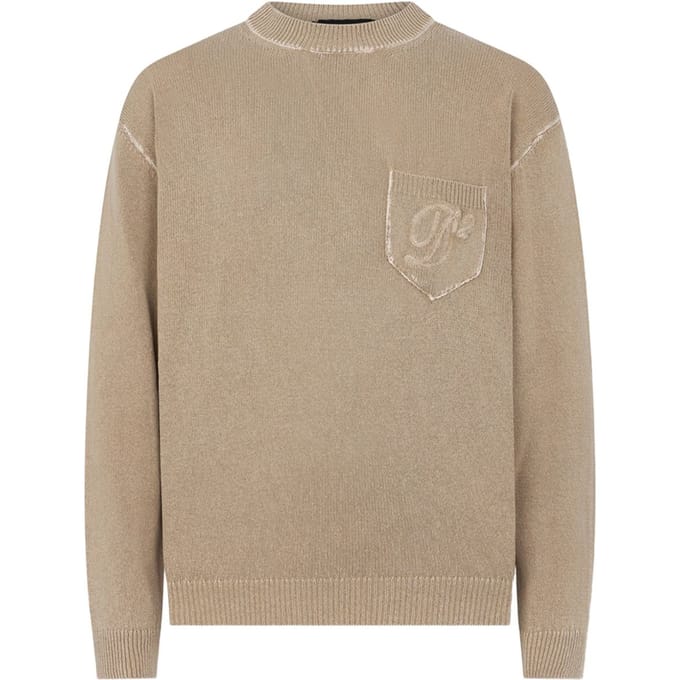 Dsquared2 gebreide pocket man beige