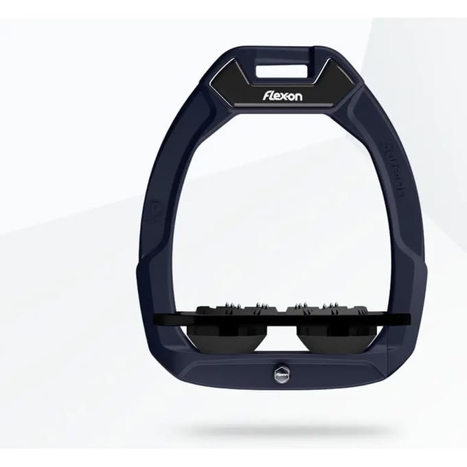 Platte Ultra Grip Veiligheidsezel Zwart/Blauw Flex-On Safe-On