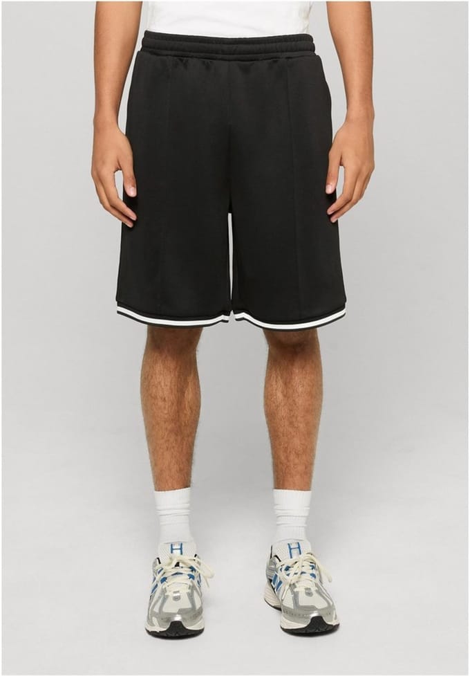 Urban Classics - Interlock Pintuck Baseball Korte broek - M - Zwart