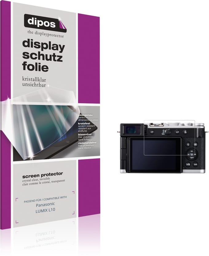 dipos – 4x Beschermfolie geschikt voor Panasonic LUMIX L10 | Krasbestendige & heldere Screenprotector Ultra-Thin