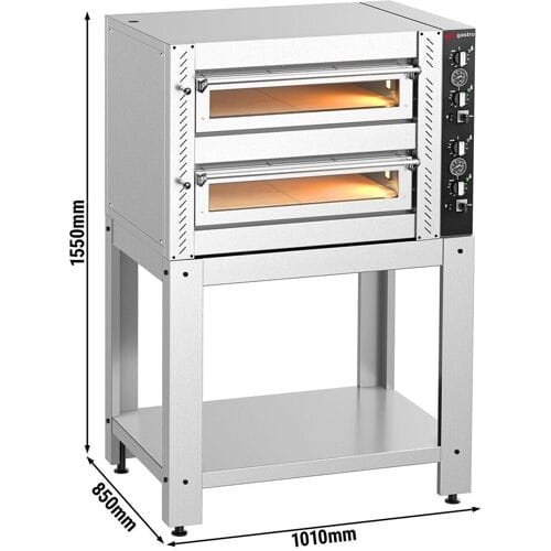 GGM Gastro Elektro Pizzaofen - 4+4x 30cm - Manuell - inkl. Untergestell