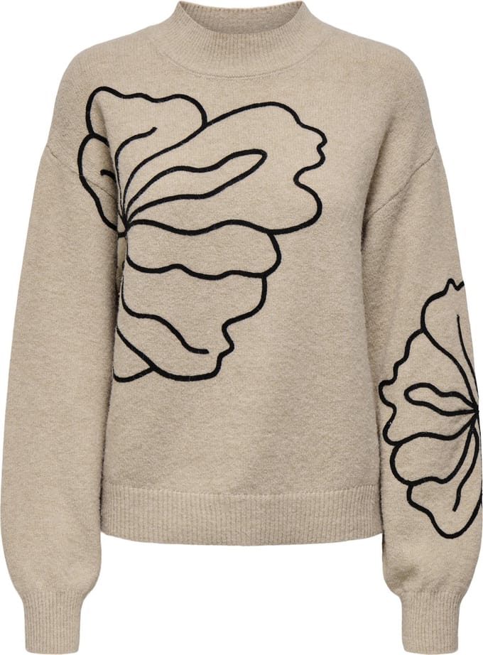 JDY - JDYJELLA L/S FLOWER PULLOVER KNT Dames Vest