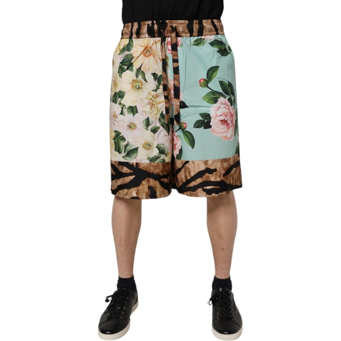 Bloemen dierenprint shorts