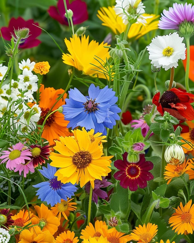 Eetbare Bloemen Zaden Mengsel Eenjarig Kleurrijk 40 80 Cm