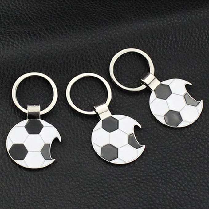 Sleutelhanger met 3-delige voetbalflesopener