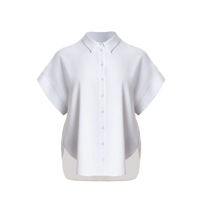 Kanten Blouse met Ronde Zoom Dames Mat Fashion