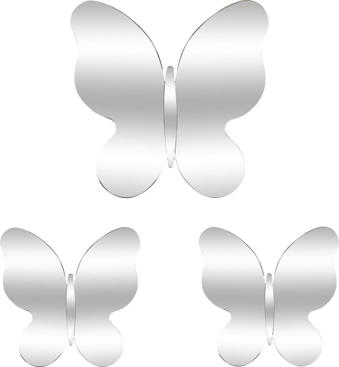 Atmosphera Kids Vlinder Spiegels - Set van 3 stuks - 21x21cm