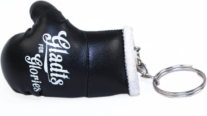 Gladts sleutelhanger bokshandschoen kleur zwart