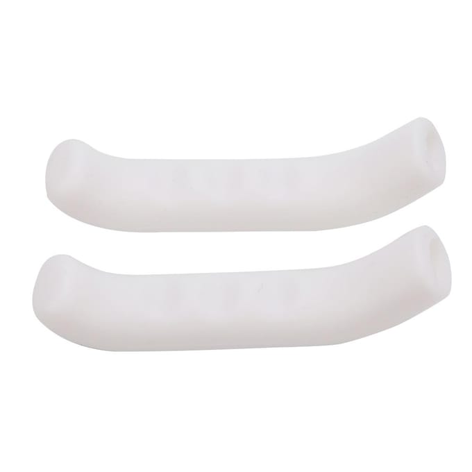 2 Stuks Remhendel Siliconen Hoes Mountainbike Remhendel Beschermhoes White white