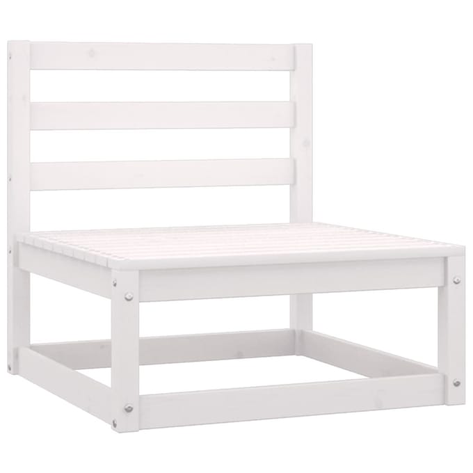 vidaXL - 2-delige - Loungeset - met - kussens - massief - grenenhout - wit