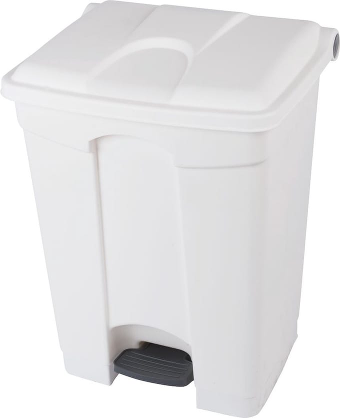 Pedaalemmer - Container met deksel - HACCP - 70 liter - Wit