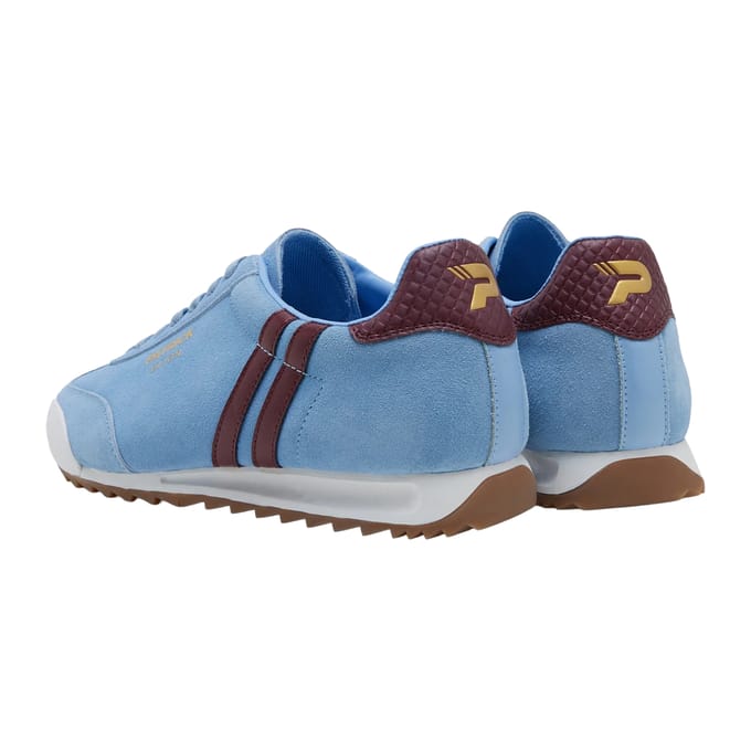 Patrick Mens Dijon Suède Hardloopschoenen (Lichtblauw/Wijnrood/Wit)