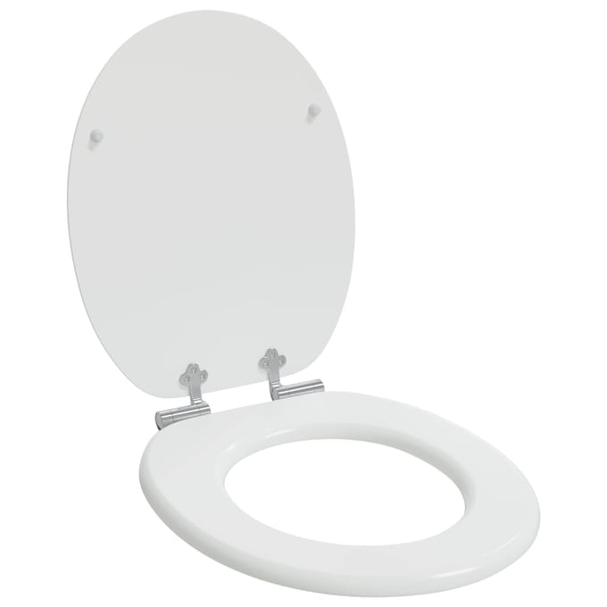 vidaXL - Toiletbril - Wit - 44 - x - 38 - cm - Bewerkt - hout