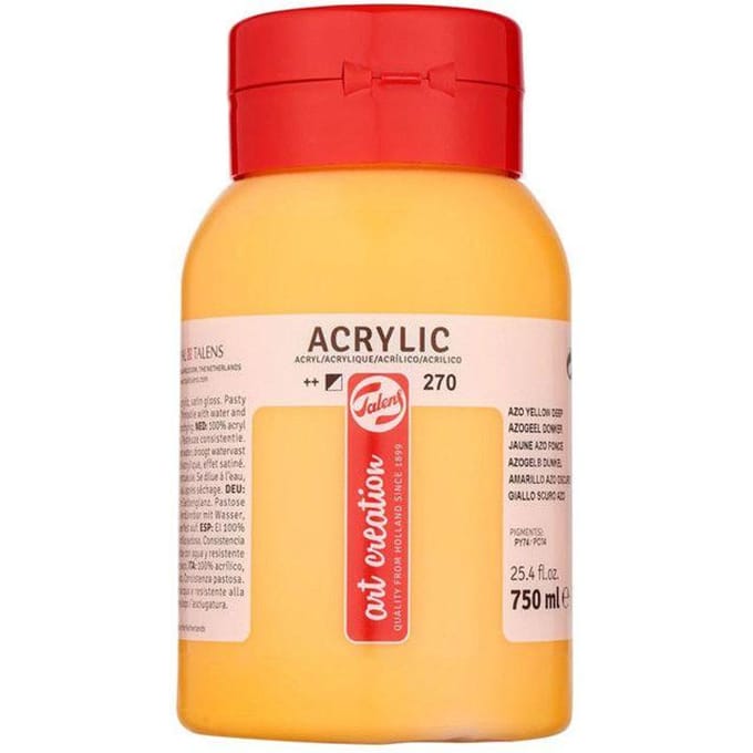 Talens Art Creation Acrylverf Pot 750 ml Azogeel Donker 270