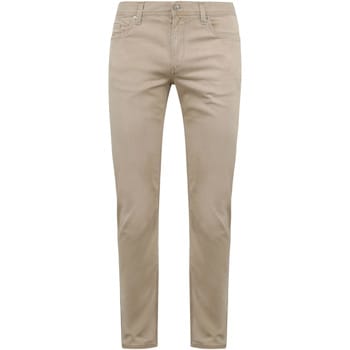 Broek Alberto Pipe Broek Denim Bruin Beige
