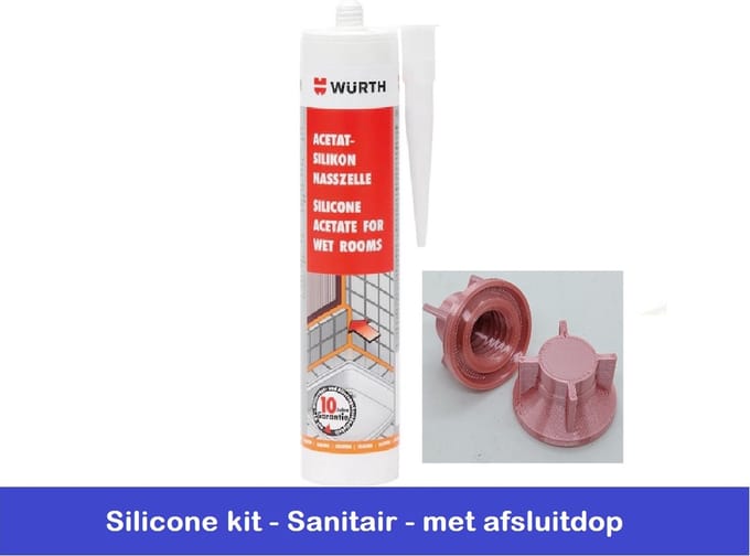 SILICONEKIT - WIT - FLIESSENWEISS - MET AFSLUITDOP - VOOR BADKAMER EN NATTE CEL - 310 ML - SILICONEACETAAT