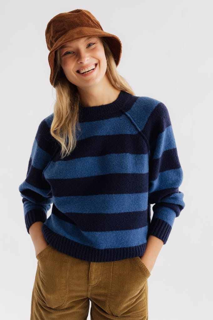 TWOTHIRDS Ballywalker Knit Blue Stripes Talla: XS | Manga Larga Outlet | Mujer | Azul