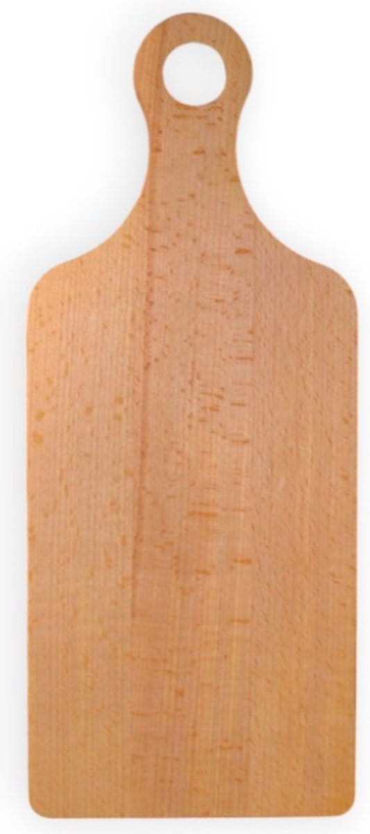 JM Woods - Borrelplank met handvat 34 x 14 cm - Serveerplank - Hapjesplank - Kaasplank - Cadeau tip!