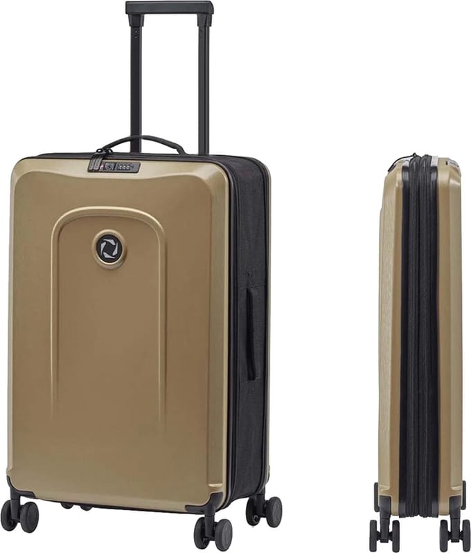 Senz Foldaway Check In Trolley 66 cm Champagne Brown
