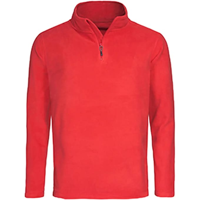 Stedman - Fleece Half-Zip Trui - Scarlet Red maat L