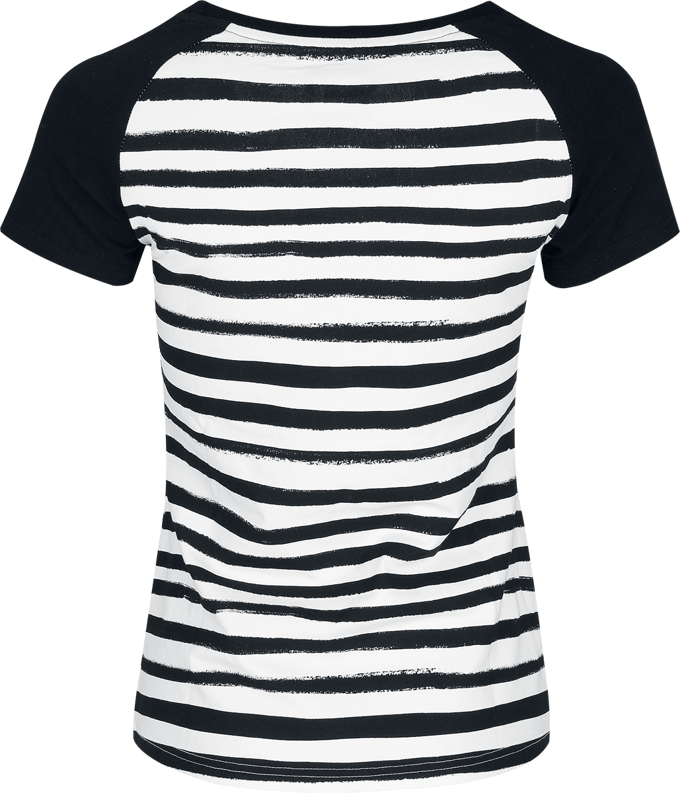 R.E.D. Rock-Engineered Design zwart/wit gestreept T-shirt - Dames - L