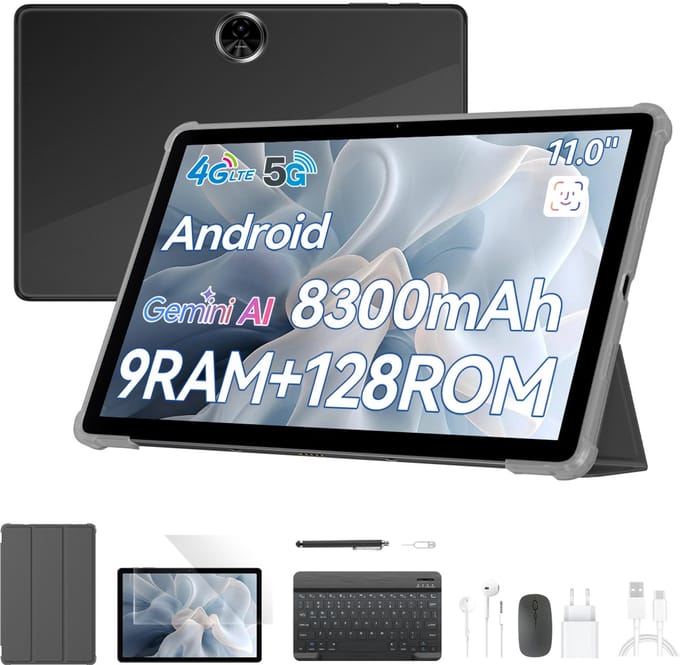 Blackview ZENO5 - Tablet - 11 inch - 12GB RAM - 128GB ROM- 8300mAh- Android 16 - Zwart