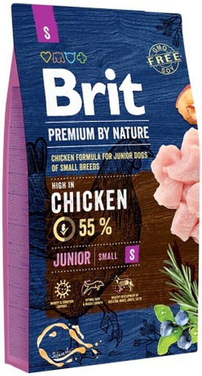 Voer Brit Premium by Nature Junior S Kip 8 kg