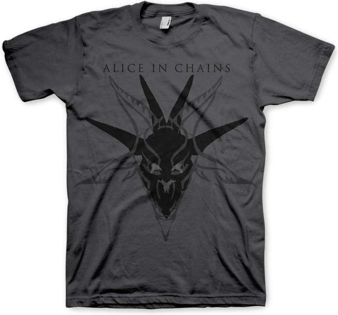 Alice In Chains - Black Skull Heren T-shirt - XL - Grijs