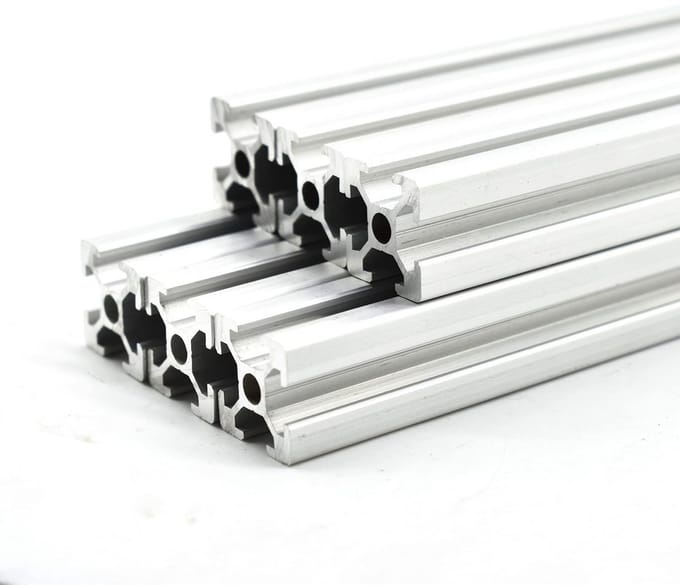 6 Stuks Aluminium Constructieprofiel met Groef 20x20 mm Lengte 1200 mm